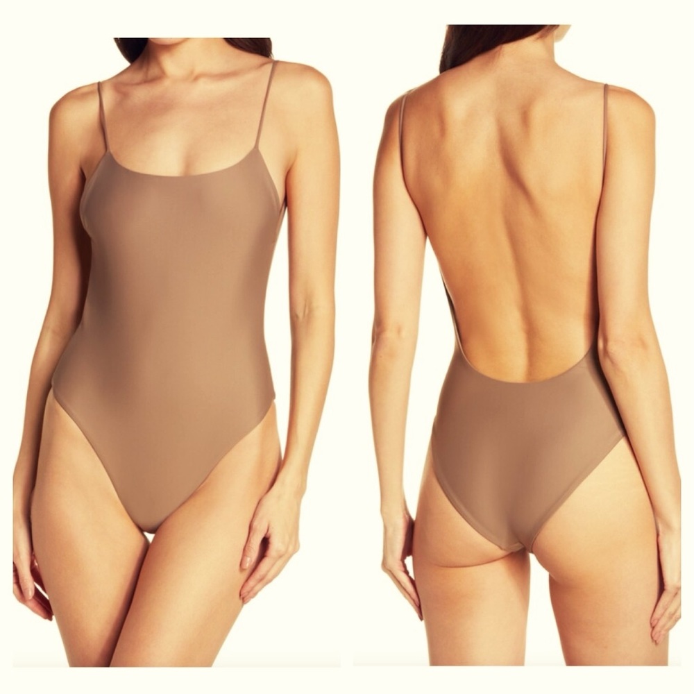 Jade Swim Trophy One Piece Swimsuit in Dulce Sheen
